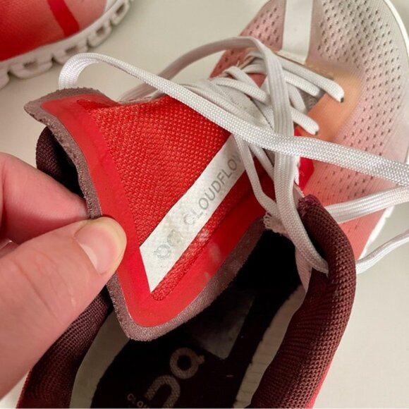 On Cloud Running Cloudflow Running Shoes Rust/White Women's Size 7.5 - Picture 8 of 8